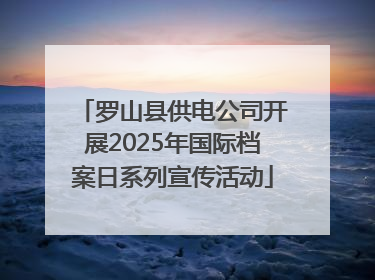 罗山县供电公司开展2025年国际档案日系列宣传活动